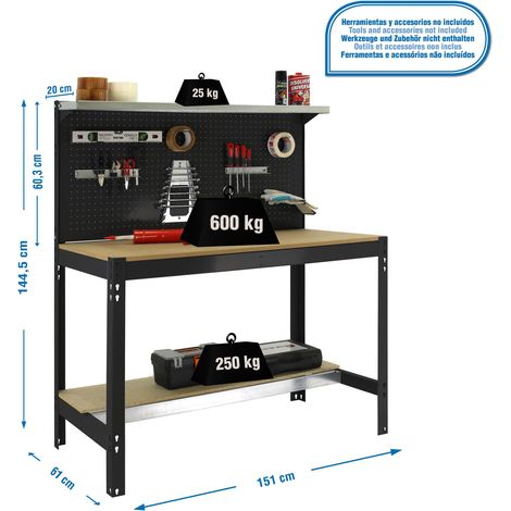 Simonrack Moderner Antrazit-Arbeitsplatz 600 kg