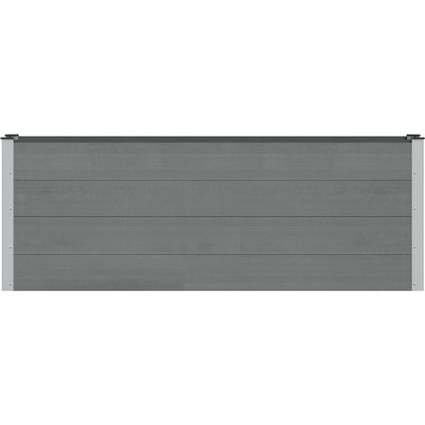 Maison Exclusive - Jardinière surélevée Gris 200 x 30 x 72 cm WPC et Aluminium (1/5)
