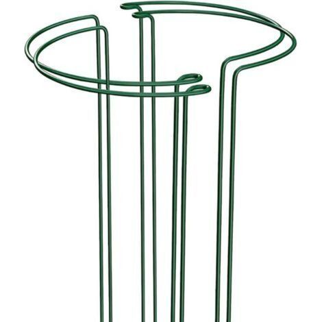 Lot de 4 Tuteur pour Plante 25cm x 40cm, Aidez Vos Plantes à Pousser, Supports de Jardin en Métal, Anneau de Support de Plantes de Jardin Vert pour Pivoines Hortensias Roses Sédum Légumes Tomates (1/4)