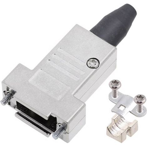 encitech DTSL09-RG-SJS-T-K 6560-0217-31 Alloggiamento D SUB Numero Poli (num): 9 Metallo pieno 180 ° Argento 1 pz.