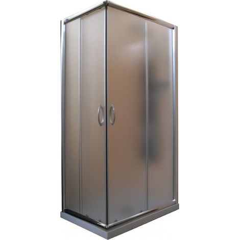 Box doccia 80x80 cm profilo cromato vetri da 5 mm Vetro trasparente