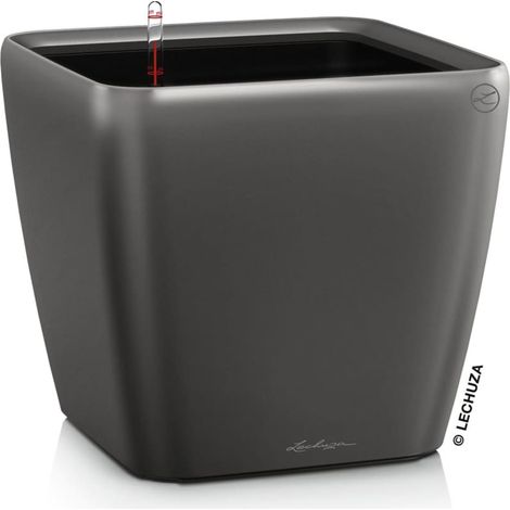 LECHUZA® Pflanzgefäße QUADRO LS 21 Anthrazit metallic All-in-One