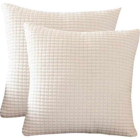 100% cotton pillowcases, soft classic embroidery. Decorative square vintage retro cushion cover for living room, sofa, bedroom (45.7 x 45.7 cm) (1/5)