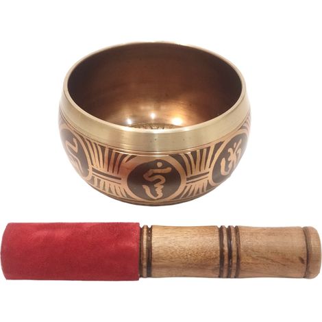 Bol chantant tibétain en laiton - Objet original pour la méditation et la décoration (1/5)
