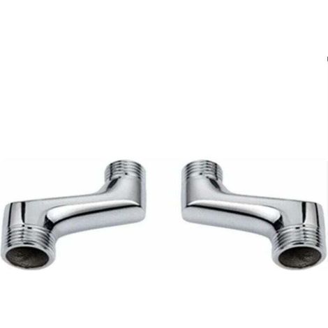Raccord Contre Coudé Douche, XU,Raccord Laiton Coudé RéDucteur,Bras Pivotant RéGlable,Raccord Mural Contre Coudé,Raccord Excentré 1/2 3/4,Chrome - KZQ (1/2)