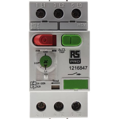 Disjoncteur moteur RS PRO 0,4 0,63 A ( Prix pour 1 ) (1/3)