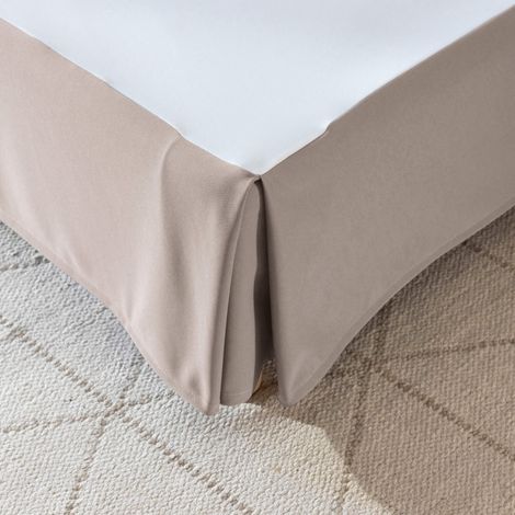 Terre De Nuit – Cache-sommier intégral taupe 160x200 – 100% polyester – Conception intégrale – Entretien facile – Fabriqué en Belgique