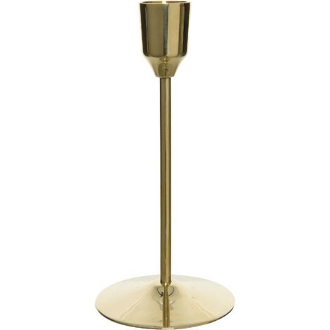 Stabkerzenhalter Goldfarben 15,5 cm aus Messing