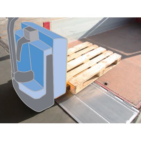 Stahl-Überfahrbrücke /Ladebordwand (LxB) 940x1250mm, Traglast 3950kg - MS040AC/0940
