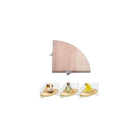 Plateforme perchoir en forme d’éventail en bois pour perroquet, accessoire de cage –
