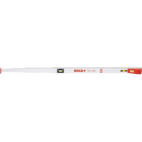Règle télescopique en aluminium SOLA 800S, plage de 1,53 à 8,00 m, précision ±1 mm/m.