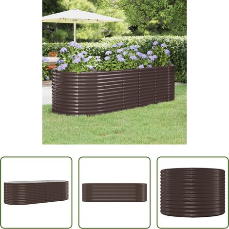 Pflanzkübel - Hochbeet Verzinkter Stahl 249x100x68 cm Braun (1/5)