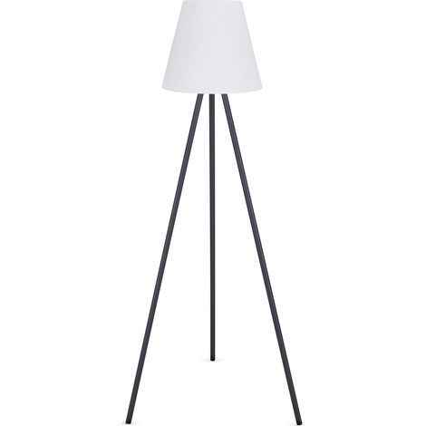 Paco Home Stehlampe In- und Outdoor Tischlampe Akku Garten Terasse Aufladbar RGB Weiß, Stehleuchte 1 (Akku)