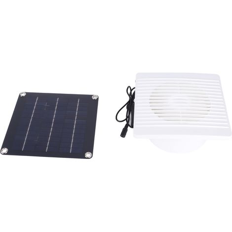 Ventilateur d'extraction solaire étanche IP67, 15 cm (6 pouces), 10 W, 12 V, panneau solaire, idéal pour poulailler, abri pour animaux. (1/5)