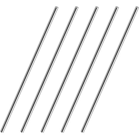 6 pièces Tige Acier Inoxydable, Tiges Rondes Solide 5mm x 300mm Tiges Acier Inox, Barre Rond Solide pour Divers Arbre Bricolage Artisanat Modèle Voiture Avion (1/5)