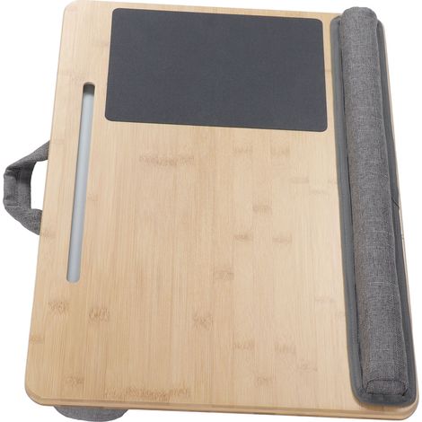 Laptop-Tablet, Schreibtisch, Bett, Sofakissen, Klapptisch aus Bambus, einzigartiges Rillenformat (1/5)