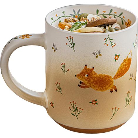 Mug Animaux 550ml Antidérapant Mignon Poignée Confortable Tasse En Céramique Pour Café Et Boissons Pour Maison Appartement Bureau Dortoir Adultes Anniversaire Fête Thé Eau Lait (1/5)