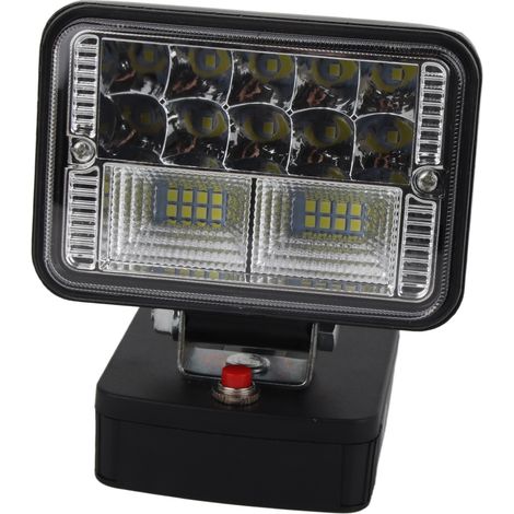 Lampe de travail LED portable pour outils d'extérieur, compatible avec les batteries au lithium Metabo 18V.