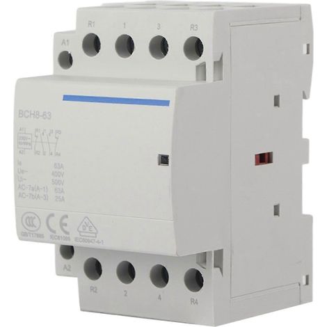 Contacteur secteur domestique 4P 63A 24V/230V 50/60Hz 2NO2NC (230VAC) (1/4)
