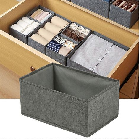 Boîte de rangement pliable pour tiroir de placard, boîte de rangement pratique pour sous-vêtements (1/4)