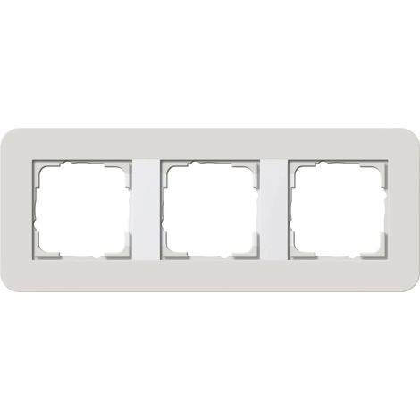 Gira Marco embellecedor 3f Gira E3 Gris claro/Blanco puro [0213411], 0213 411