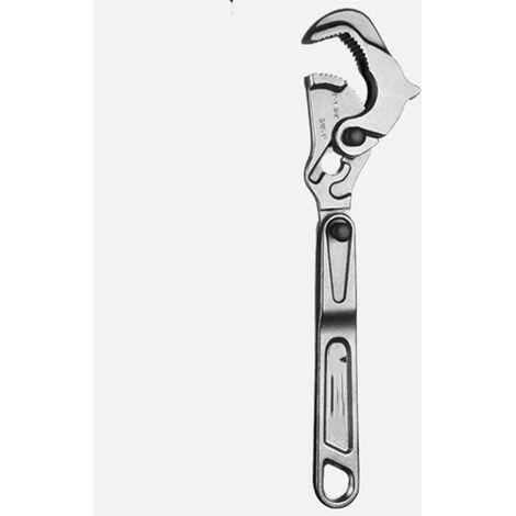 Chrome-Vanadium en Acier Multifonction Design Multifonctions Clé réglable à Grande Ouverture, Outil d'ouverture de Salle de Bain à Deux Vitesses (1/5)