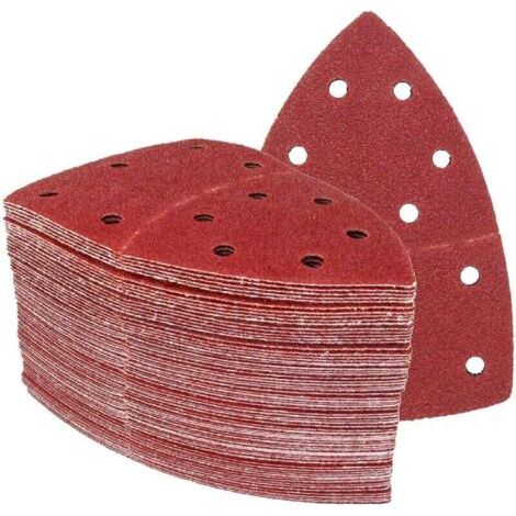 Ulisem│ 50 pieces │ 11 holes │ 105 x 152 mm │ 100 grit │ for multi-sanders │ Abrasive sheets │ Sandpaper