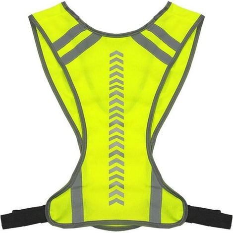 Chaleco reflectante para correr - Chaleco deportivo - Correr - Trotar - Chaleco reflectante - Luces para correr