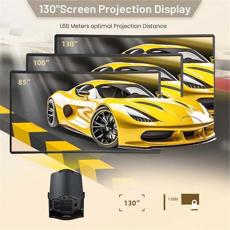 Projecteur professionnel 4K Android 11, 200 ANSI, Wi-Fi 6, Bluetooth 5.0, prise secteur (1/5)