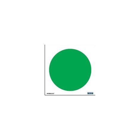 SEÑAL VINILO ADHESIVO AVISADOR PUERTA CRISTAL Ø 100 MM VERDE - RD78100 (1/2)