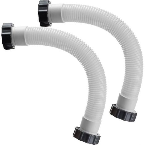 Confezione da 2 tubi di ricambio per pompa filtro per piscina da 38 mm, 11535 Tubo di collegamento di ricambio per pompe filtro a sabbia Intex da 16" e sistemi di acqua salata (1/4)