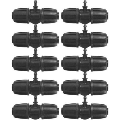 10 pices de Haute qualite 16mm 4/7 connecteur de barbel de Verrouillage de Jardin pour l'irrigation de Jardin de Tuyau PE