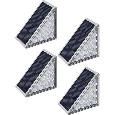 Lampes solaires LED pour marches d'escalier extérieures étanches, lampes solaires de terrasse, décoration extérieure IP67, loL094 (1/5)