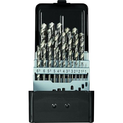 R93510025 Juego de brocas helicoidales Ø 1-10mm con paso de 0,5mm 25 -te piezas (1/2)