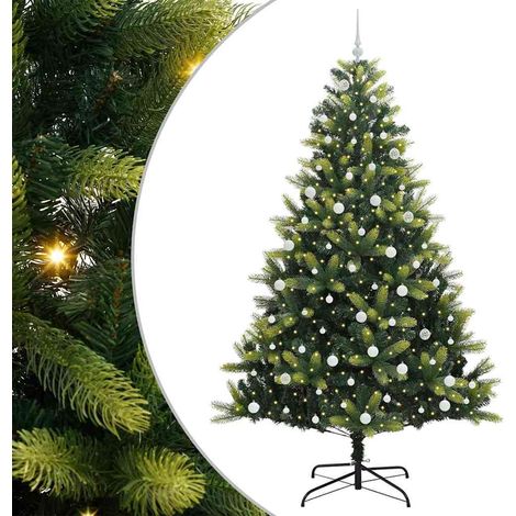 Arbre de Noël  Sapin de Noël artificiel en silicone flexible 300 LEDs 240 cm (1/5)