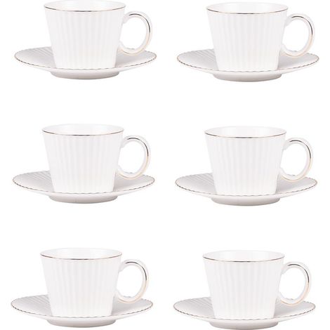 Table Passion - Coffret de 6 tasses à café avec sous tasses Pure 9 cl