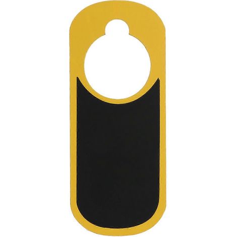 Panneau de porte en bois jaune pour salle de bain tableau noir vierge double face (1/5)