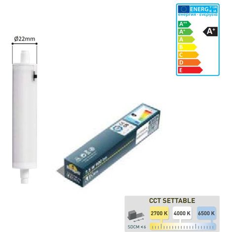 LAMPADINA LED R7S 7,5W CCT SET 2700/4000/6500K 118MM                                                     - Luce FREDDA (1/2)