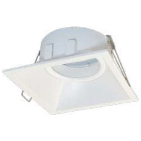 Faretto incasso lampadari bartalini ateag gu10 led orientabile metallo, finitura metallo bianco