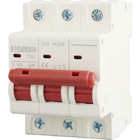 3P Gleichstrom-Leistungsschalter, praktischer kleiner Leistungsschalter für Solar-Photovoltaikanlagen, DC 750 V, 50 A (1/5)