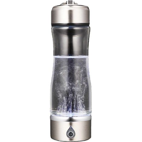 Gobelet ioniseur d'eau alcaline portable de 420 ml - Verre borosilicate haute densité, rechargeable, 8 000 à 10 000 ppb (1/5)
