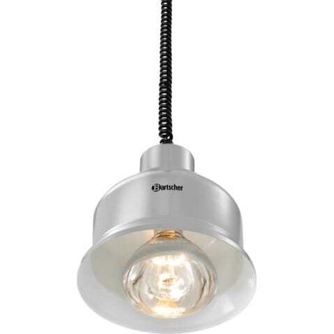Lampe chauffante pendulaire rétractable (L)650 à (L)1600 mm, argenté mat, 250 W, 220 V - MONO (1/4)