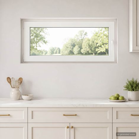 vidaXL Color interno de ventana de sótano blanco RISOR 110 x 55 cm (1/5)