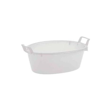 BACINELLA OVALE IN POLIETILENE BIANCA  ø cm.80x31h. lt.75    STEFANPLAST
