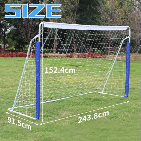 But de football pliable 243,8 x 152,4 cm avec sac de transport, structure métallique bleue OKMYHOME (1/5)