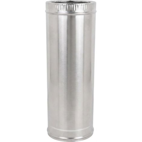 MAKA Modulo Lineare 1000 mm Canna Fumaria Doppia Parete 50 Inox Ø 200 mm (esterno 300) (1/5)