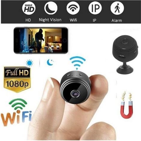 pair A9 HD 1080P Mini Caméra Sans Fil Wifi Sécurité Cam Vision Nocturne Détection de Mouvement