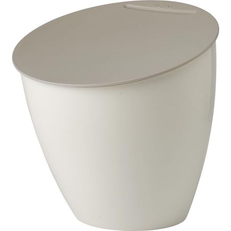 Mepal - Cestino per Rifiuti Organici Calypso - Piccolo Contenitore per Rifiuti con Coperchio - Ideale per l'Organizzazione della Cucina - Lavabile in Lavastoviglie - 2200 ml - Nordic white (1/5)