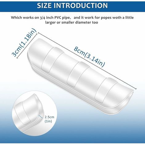 30 PCS Blanc Jardin Batiments Tube Clip, White Clamps Garden Farm Plastic Clamps, Clips en Plastique pour Serre Film Clip Tube Serrage Connecteur Kit, pour Serre Bannière Cadre Abris 25mm (1/5)