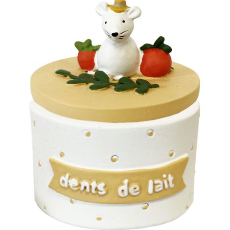 Petite boite à dents de lait souris Gabrielle blanche (1/2)
